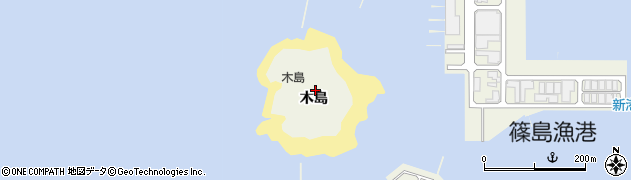 愛知県知多郡南知多町篠島木島周辺の地図