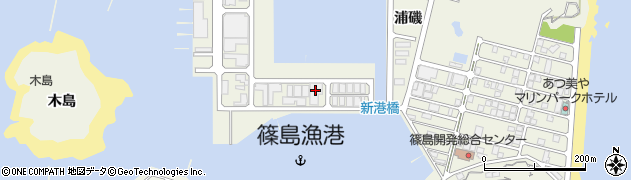 愛知県南知多町（知多郡）篠島（浦磯）周辺の地図
