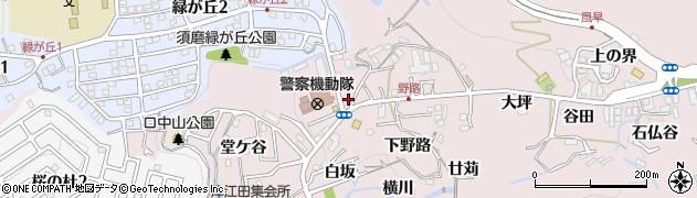 兵庫県神戸市須磨区妙法寺地子田周辺の地図