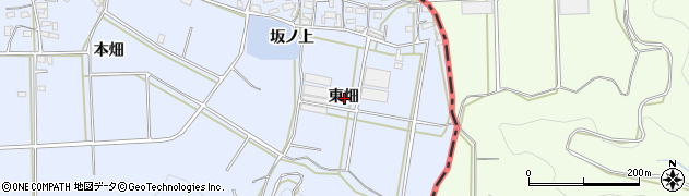 愛知県豊橋市東細谷町東畑周辺の地図