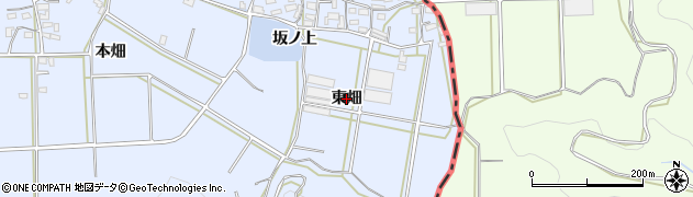 愛知県豊橋市東細谷町（東畑）周辺の地図