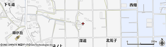 愛知県豊橋市細谷町（深道）周辺の地図