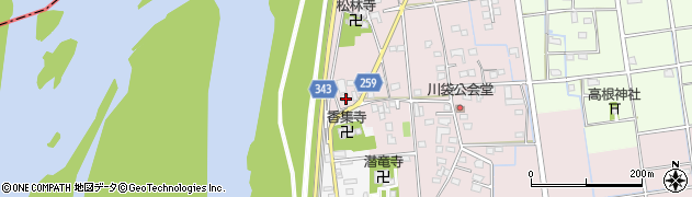 静岡県磐田市川袋243-1周辺の地図