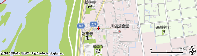 静岡県磐田市川袋255周辺の地図