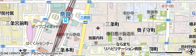 奈良県奈良市三条池町周辺の地図