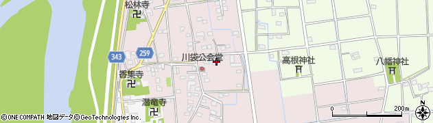 静岡県磐田市川袋360周辺の地図