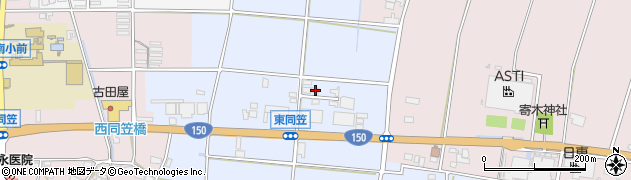 静岡県袋井市東同笠494周辺の地図