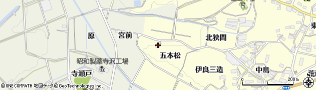 愛知県豊橋市小松原町五本松69周辺の地図