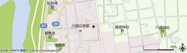 静岡県磐田市川袋411周辺の地図