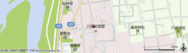 静岡県磐田市川袋358周辺の地図