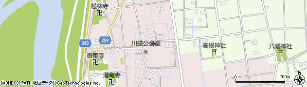 静岡県磐田市川袋425周辺の地図