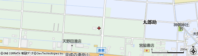 静岡県袋井市湊650周辺の地図