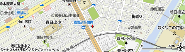 梅香住宅周辺の地図