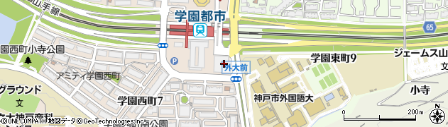 はぴね神戸学園都市周辺の地図
