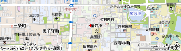 奈良県奈良市椿井町周辺の地図