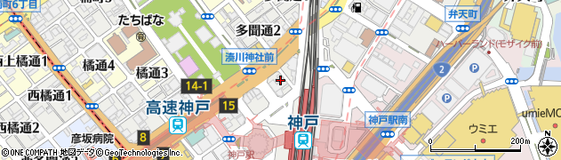 兵庫県神戸市中央区相生町2丁目周辺の地図