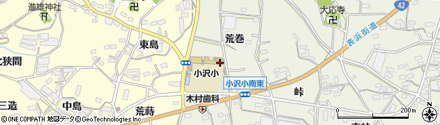 愛知県豊橋市小島町（荒巻）周辺の地図