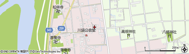 静岡県磐田市川袋408周辺の地図