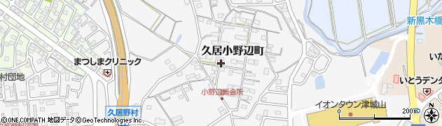 三重県津市久居小野辺町周辺の地図