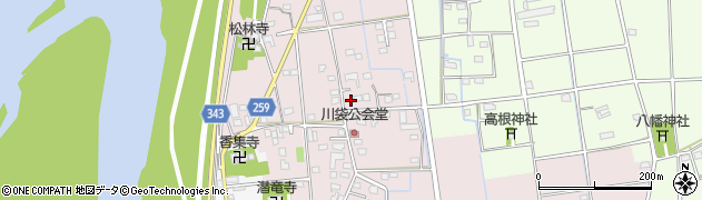 静岡県磐田市川袋280周辺の地図