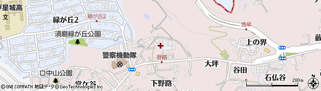 兵庫県神戸市須磨区妙法寺（岩山）周辺の地図