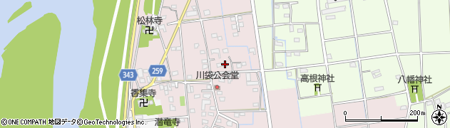 静岡県磐田市川袋283周辺の地図