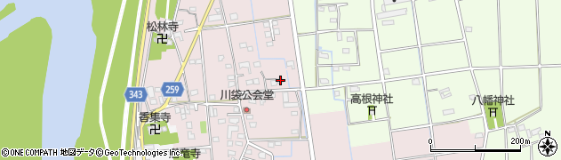 静岡県磐田市川袋409周辺の地図