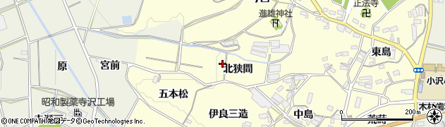 愛知県豊橋市小松原町（北狭間）周辺の地図