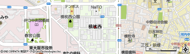 大阪府東大阪市横枕西周辺の地図