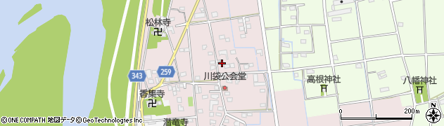 静岡県磐田市川袋190周辺の地図