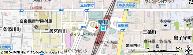 JR奈良駅西口周辺の地図