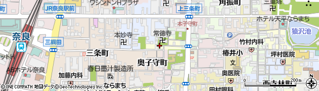 奈良県奈良市北向町周辺の地図