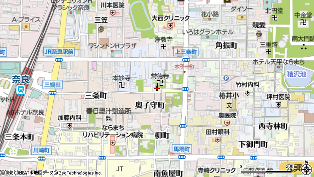 〒630-8232 奈良県奈良市北向町の地図