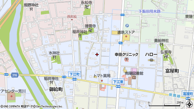 〒430-0825 静岡県浜松市中央区下江町の地図