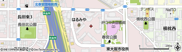 大阪府東大阪市荒本北周辺の地図