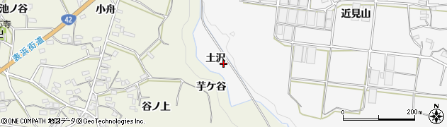 愛知県豊橋市細谷町（土沢）周辺の地図