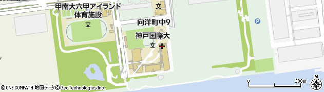 神戸国際大学　国際交流センター周辺の地図