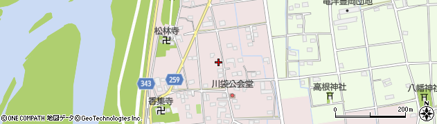 静岡県磐田市川袋208周辺の地図