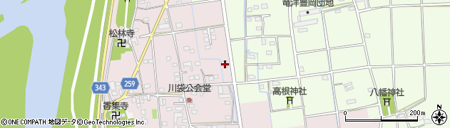 静岡県磐田市川袋180周辺の地図