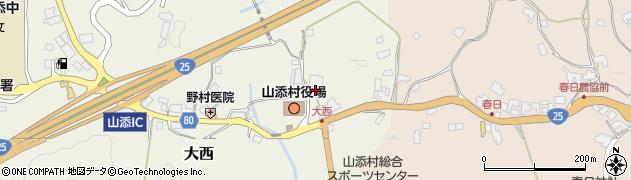 山添村役場　農林建設課周辺の地図