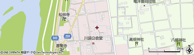 静岡県磐田市川袋284周辺の地図
