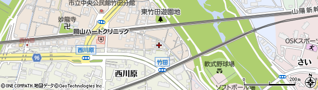 岡山県岡山市中区竹田158周辺の地図