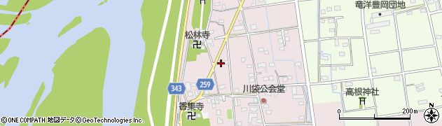 静岡県磐田市川袋230周辺の地図