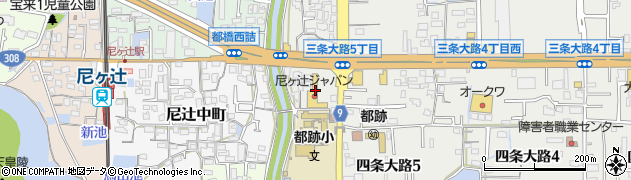ジャパン奈良尼ヶ辻店周辺の地図