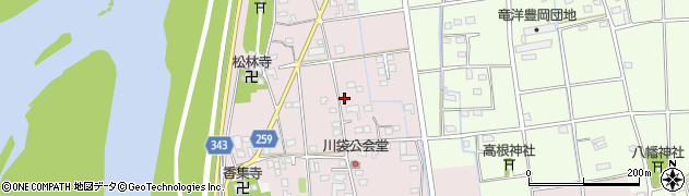 静岡県磐田市川袋195周辺の地図