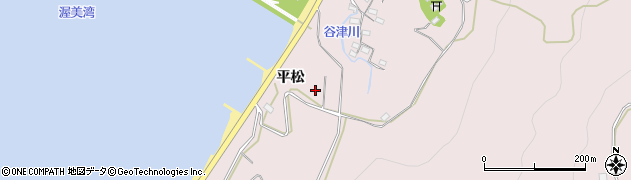 愛知県田原市白谷町平松周辺の地図