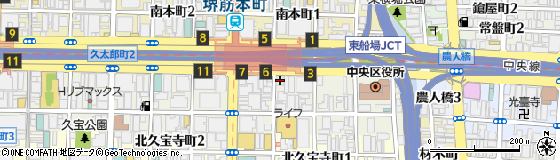 徳島大正銀行大阪支店周辺の地図