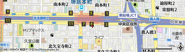 麺屋 やまひで 堺筋本町店周辺の地図