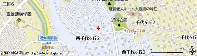 奈良県奈良市西千代ヶ丘周辺の地図