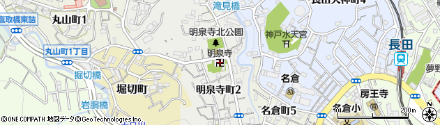 明泉寺周辺の地図